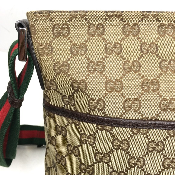 Authentic Gucci brown monogram canvas shoulder bag - Picture 15 of 16